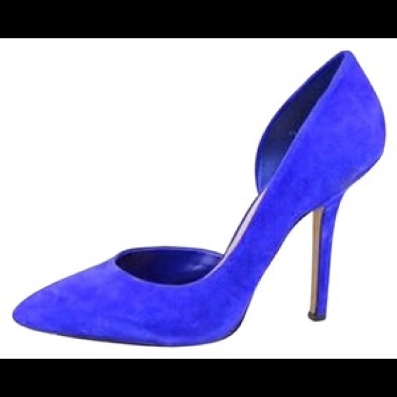 BCBG Paris Royal Blue D’Orsay Suede Pumps 6 - Picture 8 of 9